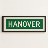 Framed Hanover Green and White Bus Scroll - Tejas Country Club