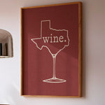 Texas Wine Merlot Art Print - Tejas Country Club