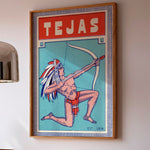 Tejas Bow and Arrow Native Vintage Art Print - Tejas Country Club