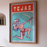 Tejas Bow and Arrow Native Vintage Art Print - Tejas Country Club