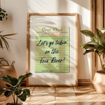 Let's Go Tubin' On The Frio River Guest Check Art Print - Tejas Country Club