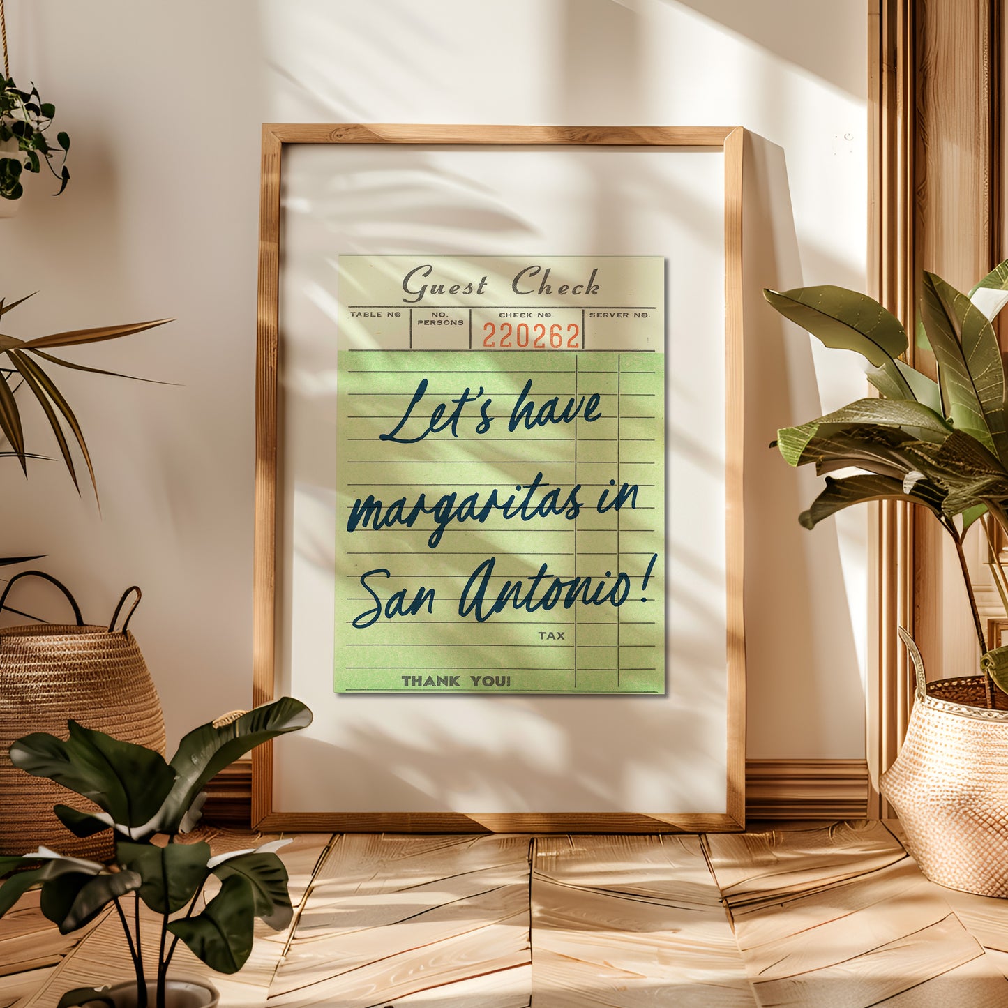 Let's Have Margaritas In San Antonio Guest Check Art Print