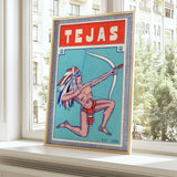Tejas Bow and Arrow Native Vintage Art Print - Tejas Country Club