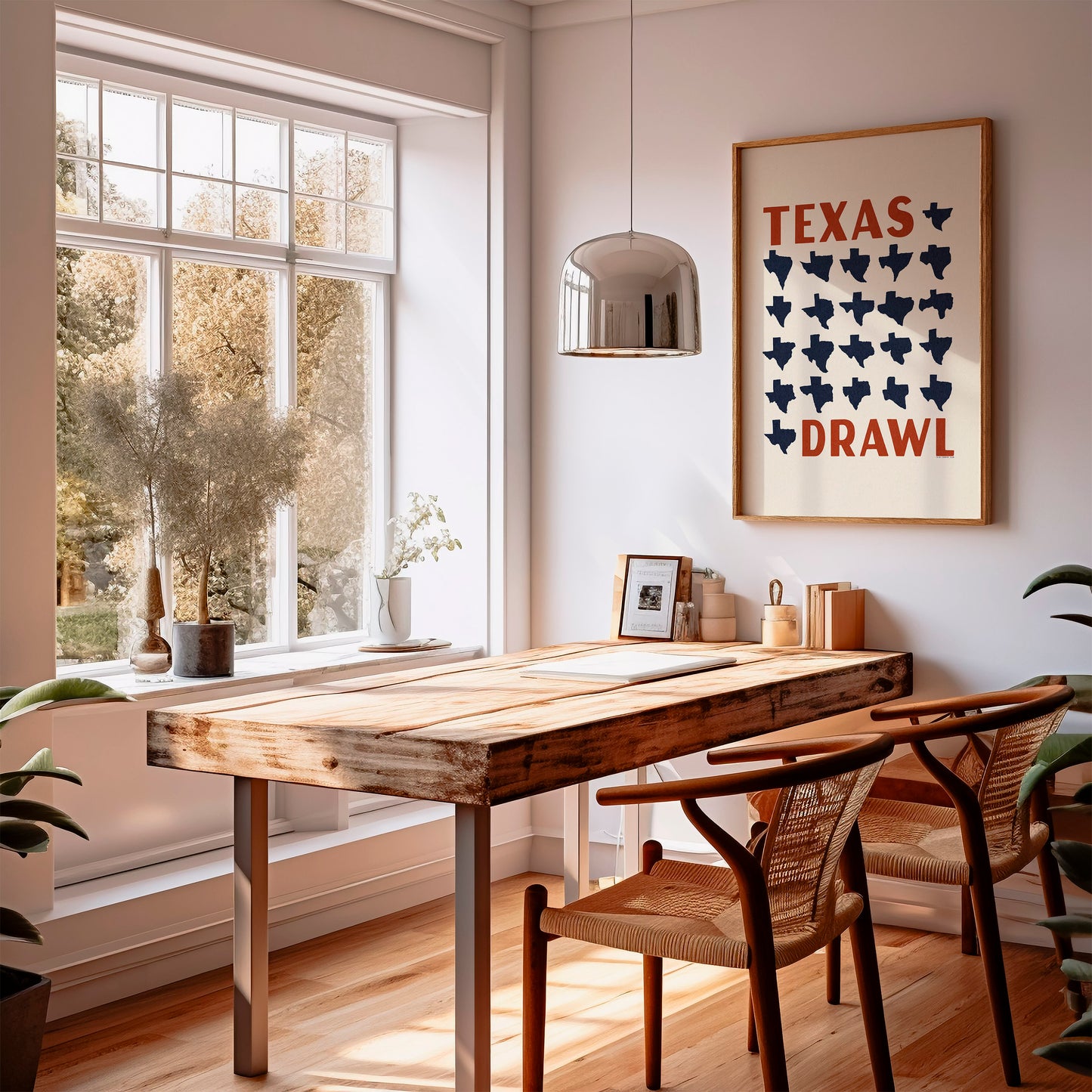 Texas Drawl - Collection of Student Drawn Texas Silhouettes Art Print