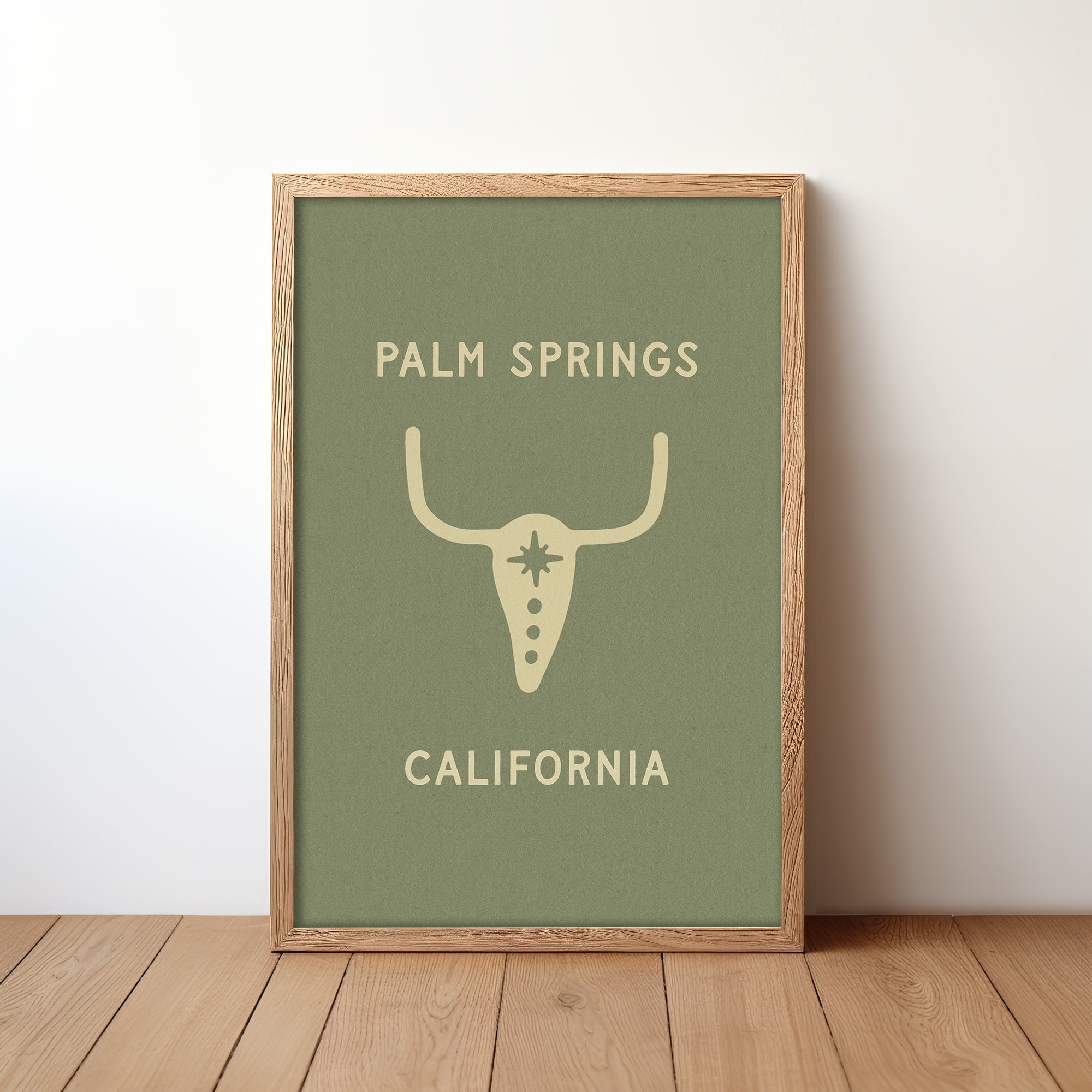 Ghost Town Ranch Skull - Palm Springs - Olive Green
