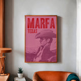 Marfa Texas Cowboy Art Print - Tejas Country Club