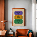 New Orleans Let The Good Times Roll French Quarter Ticket Stub Art Print - Tejas Country Club