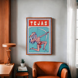 Tejas Bow and Arrow Native Vintage Art Print - Tejas Country Club