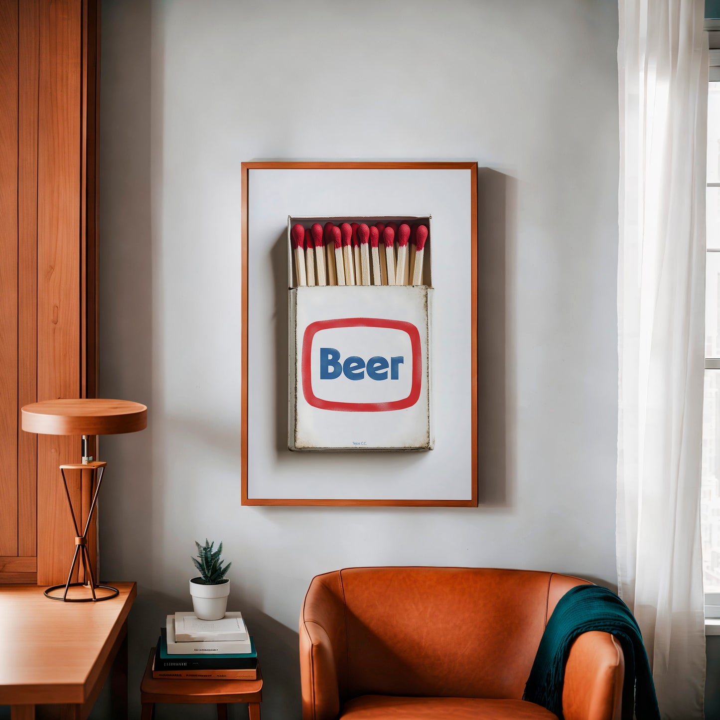 Retro Beer Matchbook Art Print