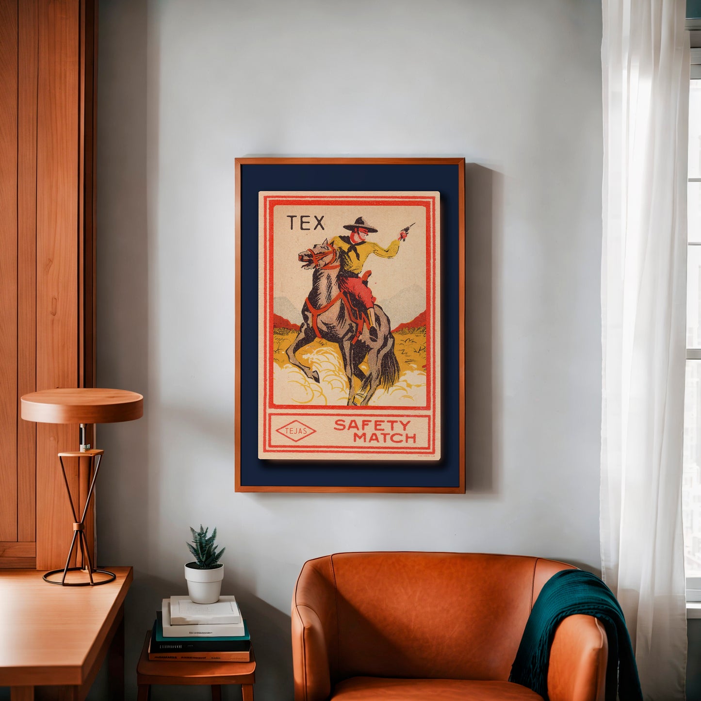 Tex Cowboy Vintage Matchbook Art Print