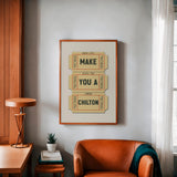 Make You A Chilton Lubbock Texas Cocktail Art Print - Tejas Country Club