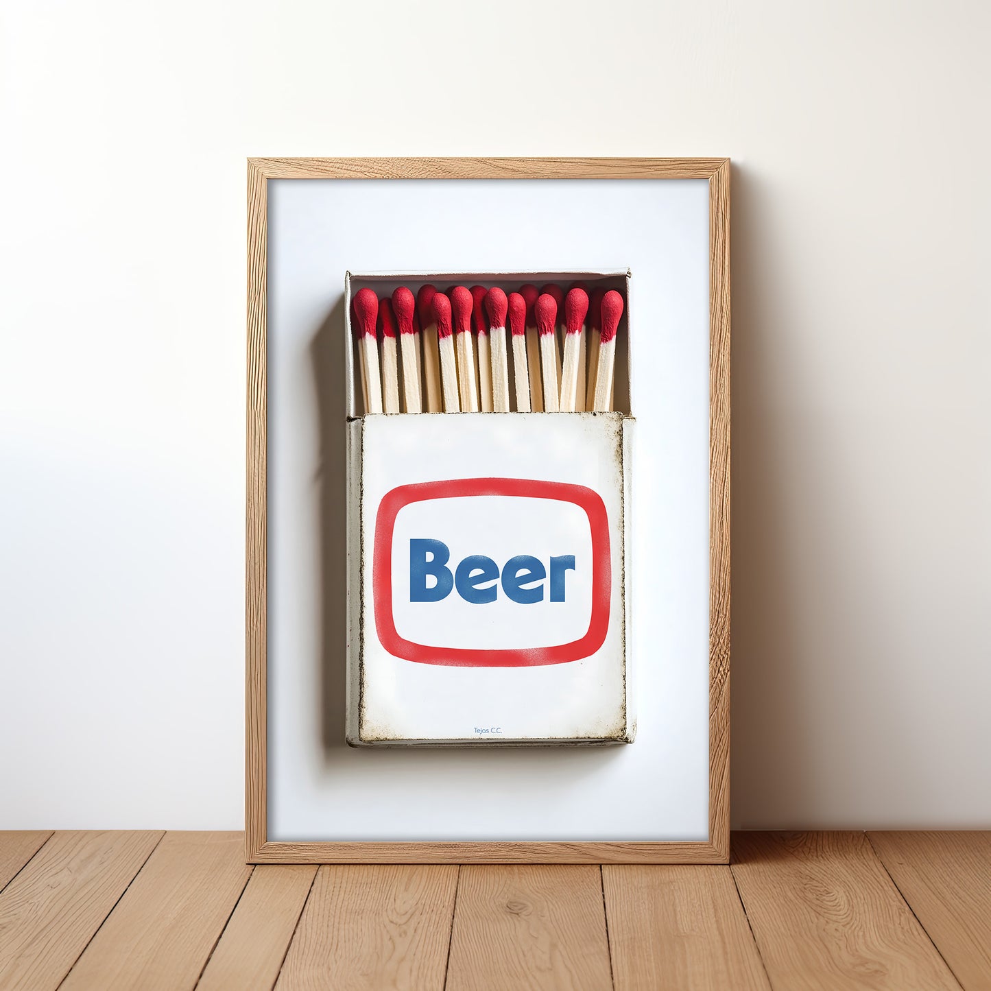 Retro Beer Matchbook Art Print