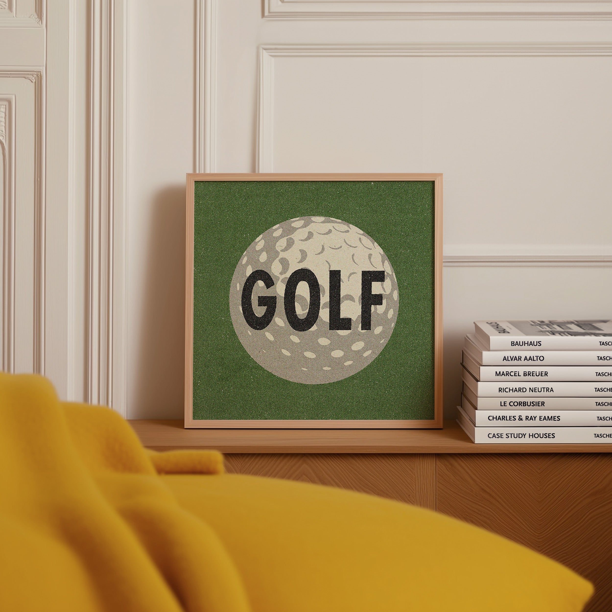 Retro Golf Ball Art Print - Tejas Country Club