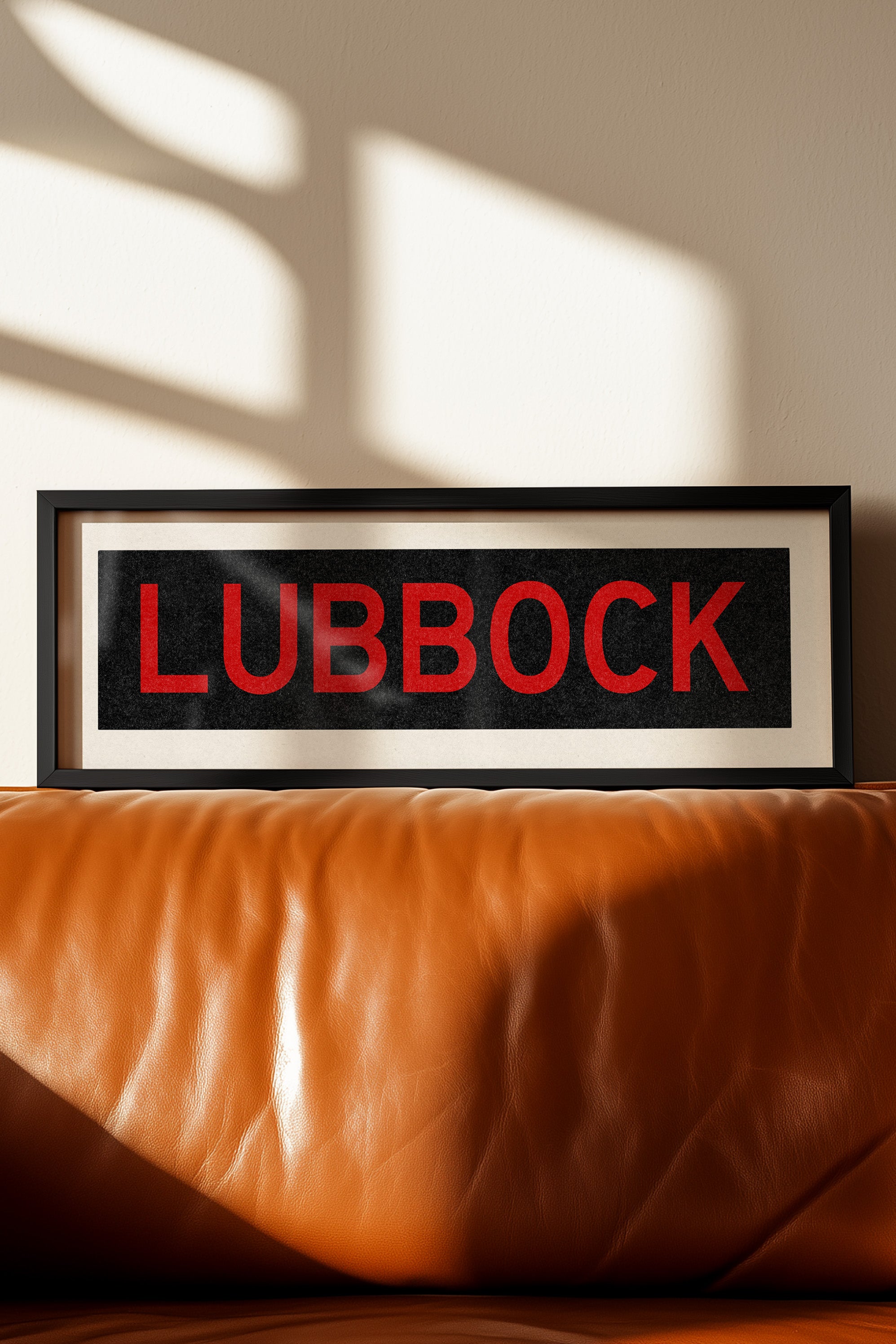 Framed Lubbock Red and Black Bus Scroll - Tejas Country Club