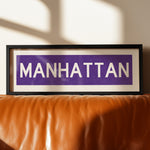 Framed Manhattan Purple Bus Scroll - Tejas Country Club