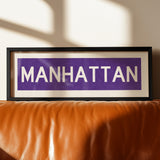 Framed Manhattan Purple Bus Scroll - Tejas Country Club
