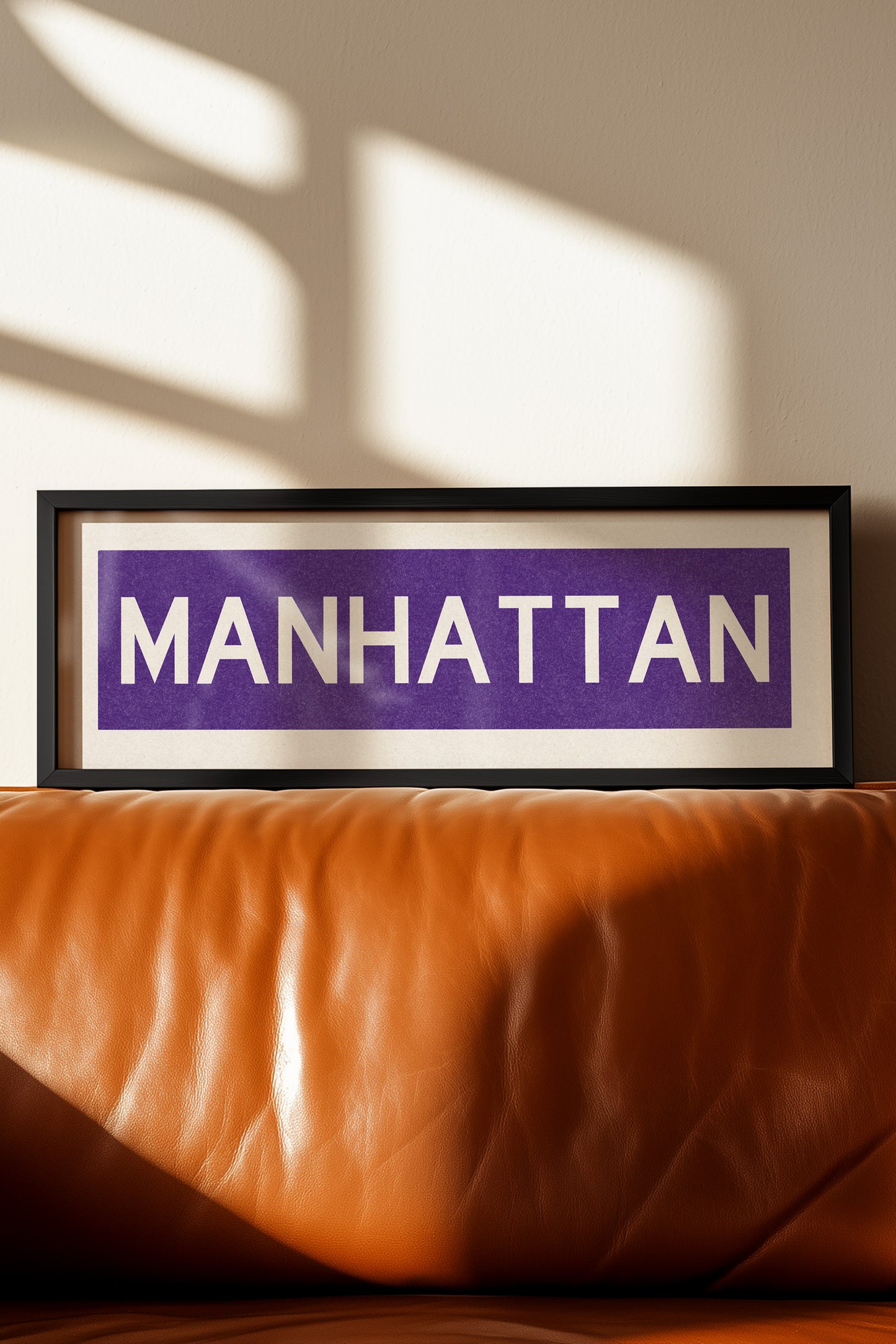 Framed Manhattan Purple Bus Scroll - Tejas Country Club