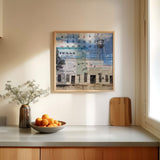 Gruene Hall Mixed Media Collage Art Print - Tejas Country Club