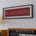 Framed Blacksburg Maroon Bus Scroll - Tejas Country Club