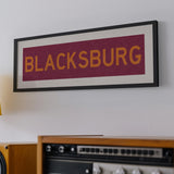 Framed Blacksburg Maroon Bus Scroll - Tejas Country Club