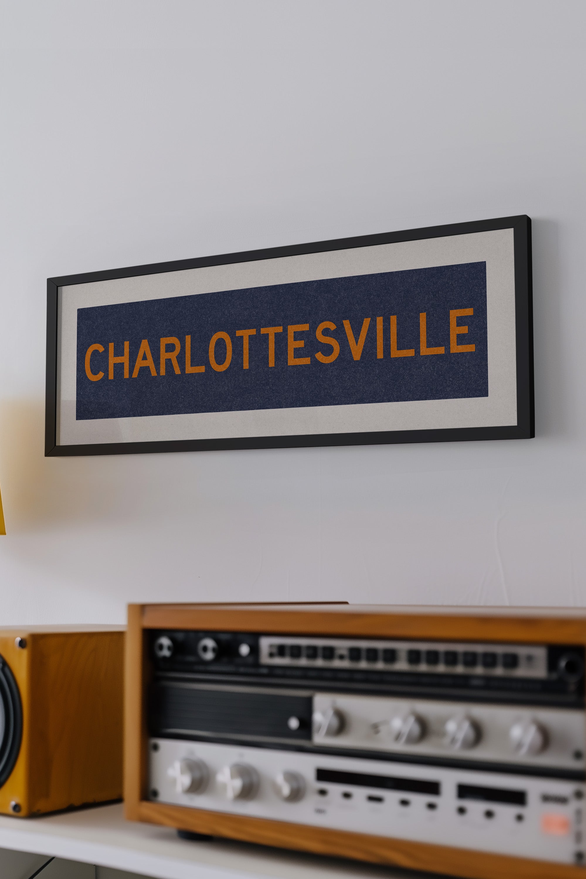 Framed Charlottesville Blue Bus Scroll - Tejas Country Club