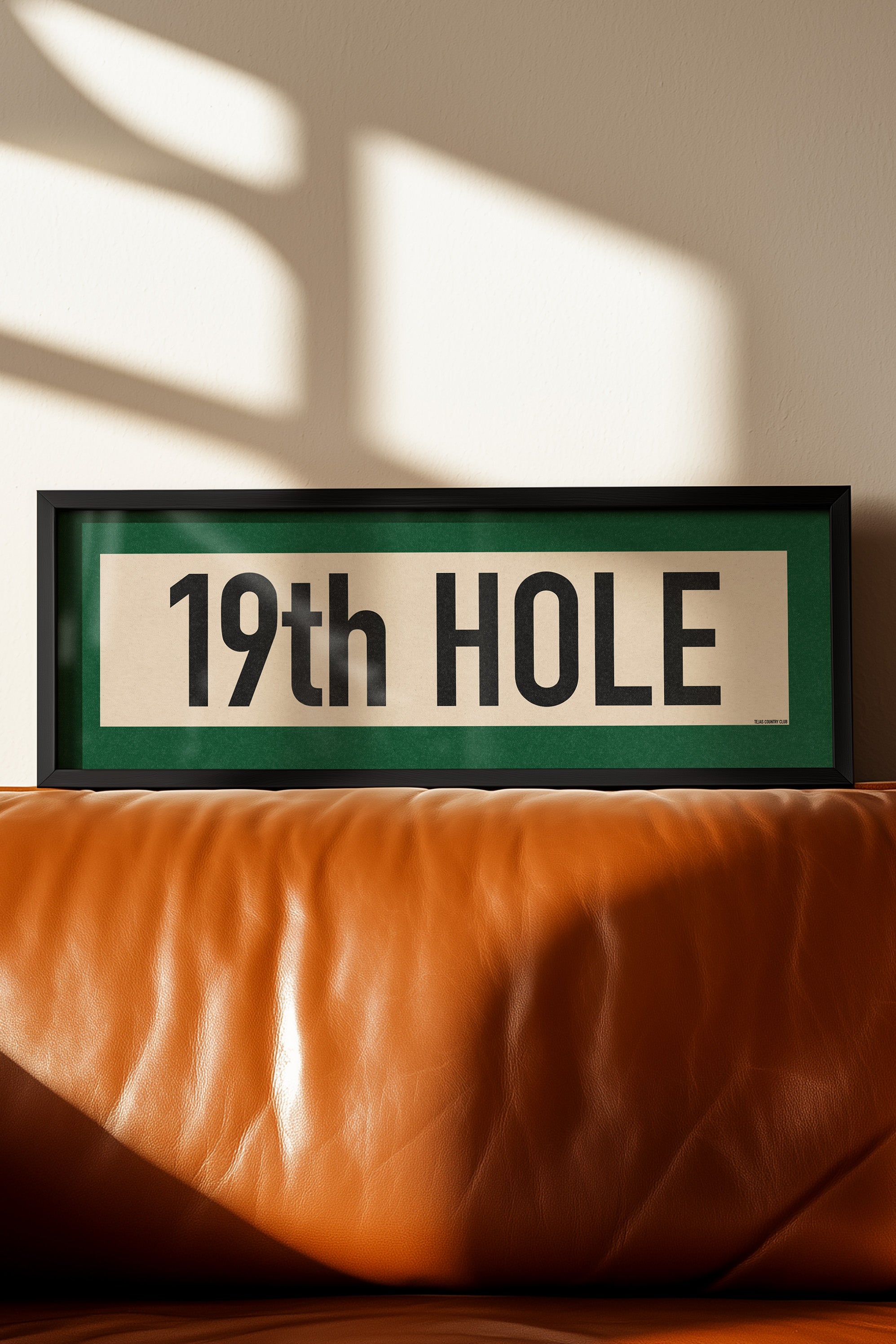 Framed 19th Hole Golf Art Scroll Print - Tejas Country Club