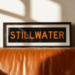 Framed Stillwater Orange Bus Scroll - Tejas Country Club