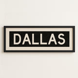 Framed Dallas Bus Scroll Sign - Tejas Country Club