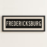 Framed Fredericksburg Bus Scroll Sign - Tejas Country Club
