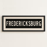 Framed Fredericksburg Bus Scroll Sign - Tejas Country Club