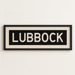 Framed Lubbock Bus Scroll Sign - Tejas Country Club