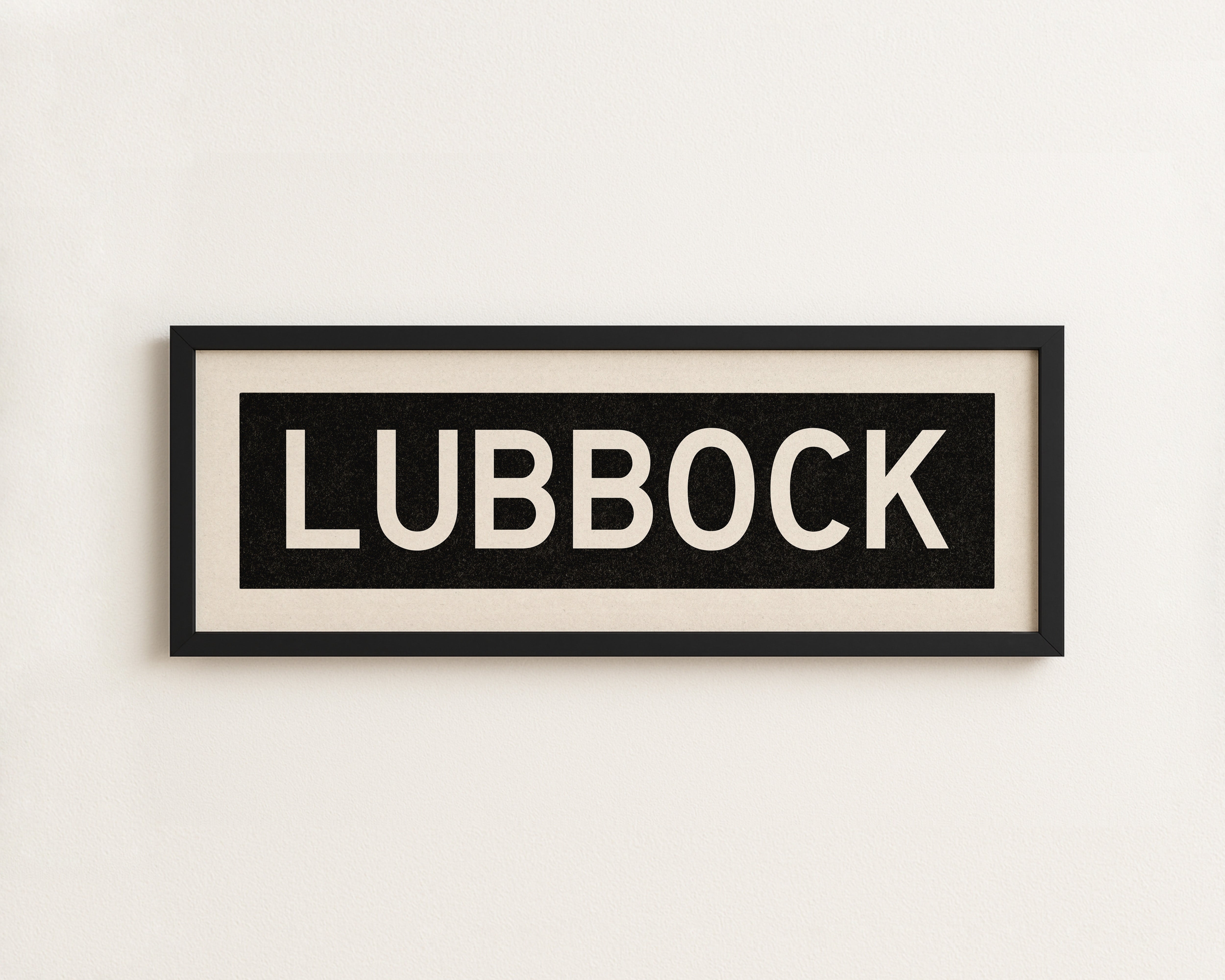 Framed Lubbock Bus Scroll Sign - Tejas Country Club