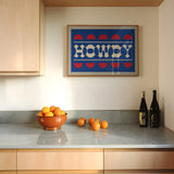 Blue and Red Howdy Home Decor Art Print - Tejas Country Club