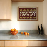 Maroon and Gold Howdy Home Decor Art Print - Tejas Country Club
