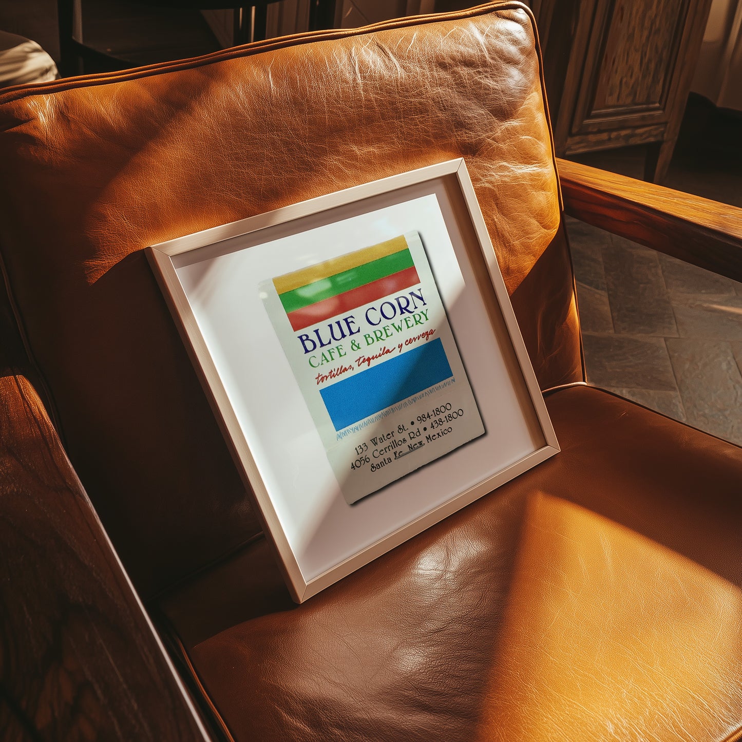 Blue Corn Cafe Santa Fe New Mexico Matchbook Photography Print