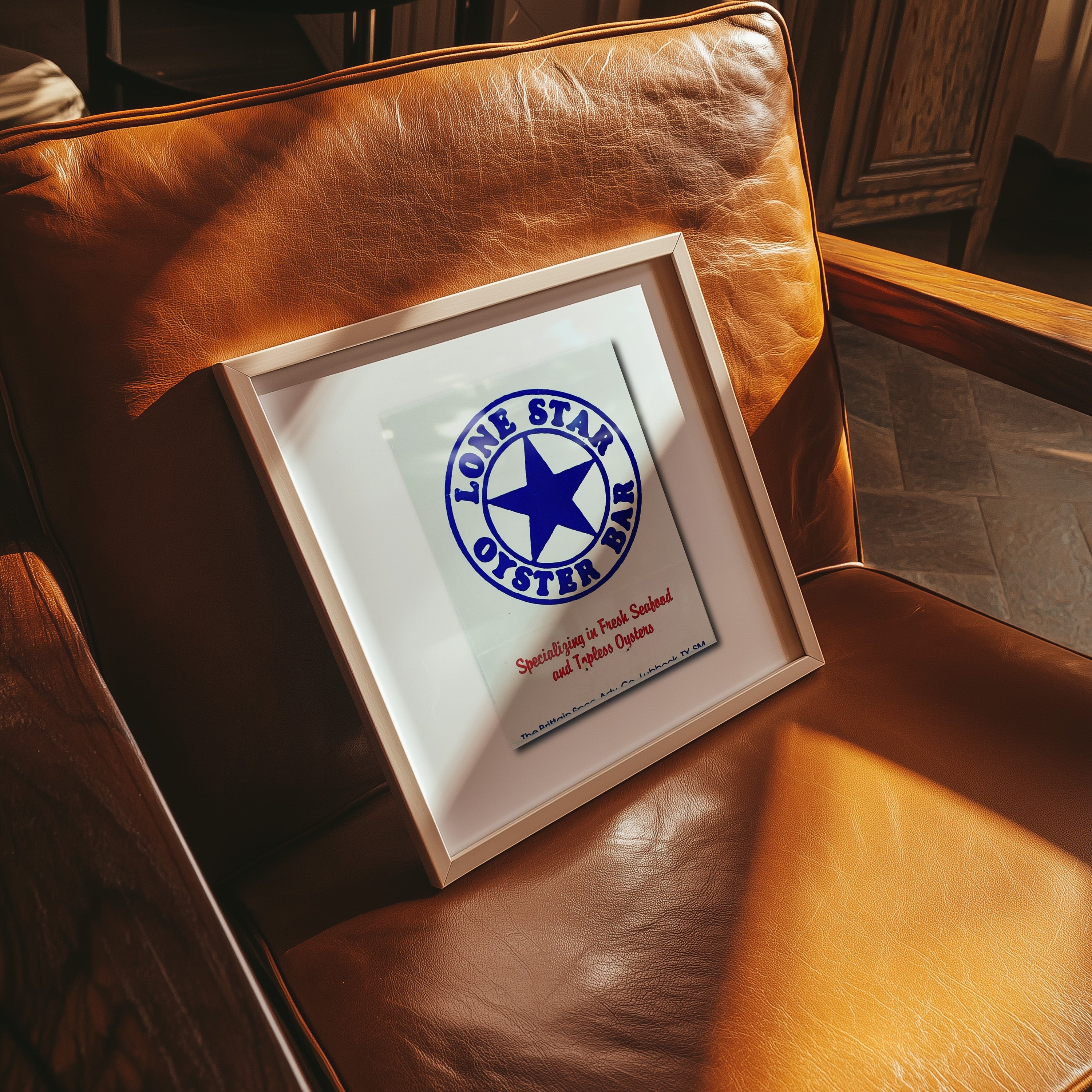 Lone Star Oyster Bar Lubbock Texas Matchbook Photography Print - Tejas Country Club