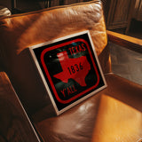 Texas Y'all Road Sign Art Print - Scarlet & Black