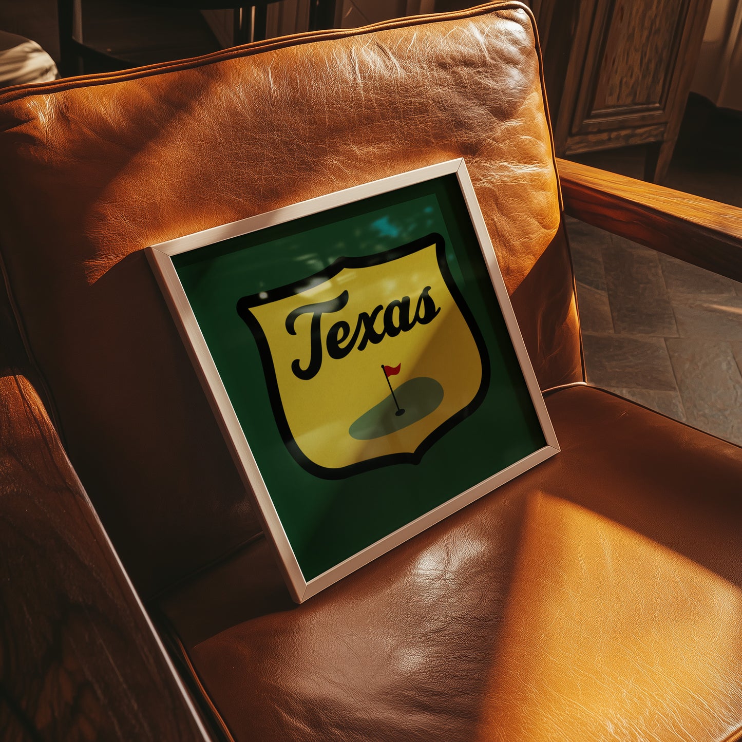 Texas Golf Shield Patch Art Print