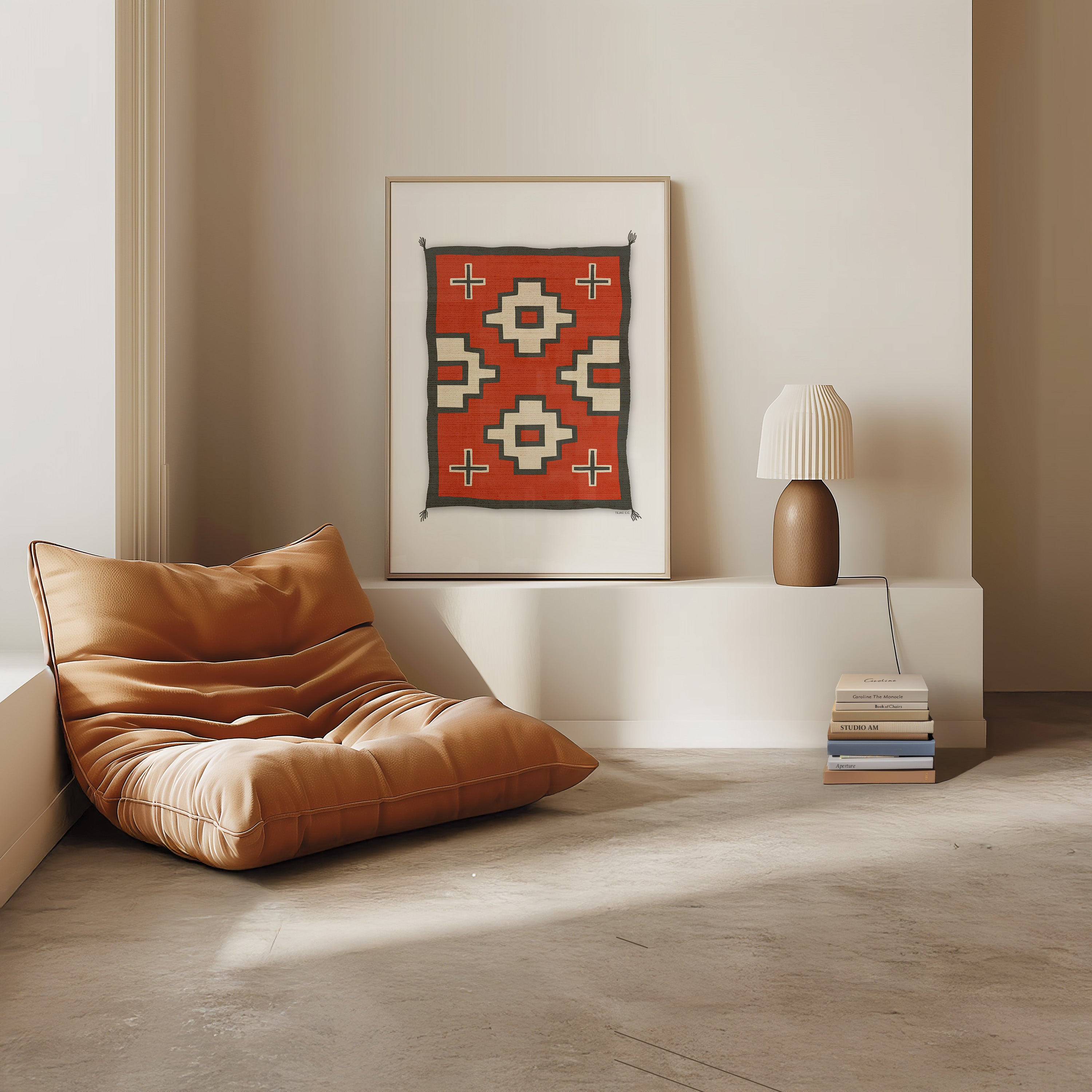 Southwestern Native Style Crosses Rug Art Print - Tejas Country Club