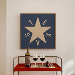 Dezavala Star Texas Flag Art Print Poster - Tejas Country Club