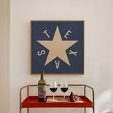 Dezavala Star Texas Flag Art Print Poster - Tejas Country Club