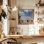 Gruene Hall Mixed Media Collage Art Print - Tejas Country Club