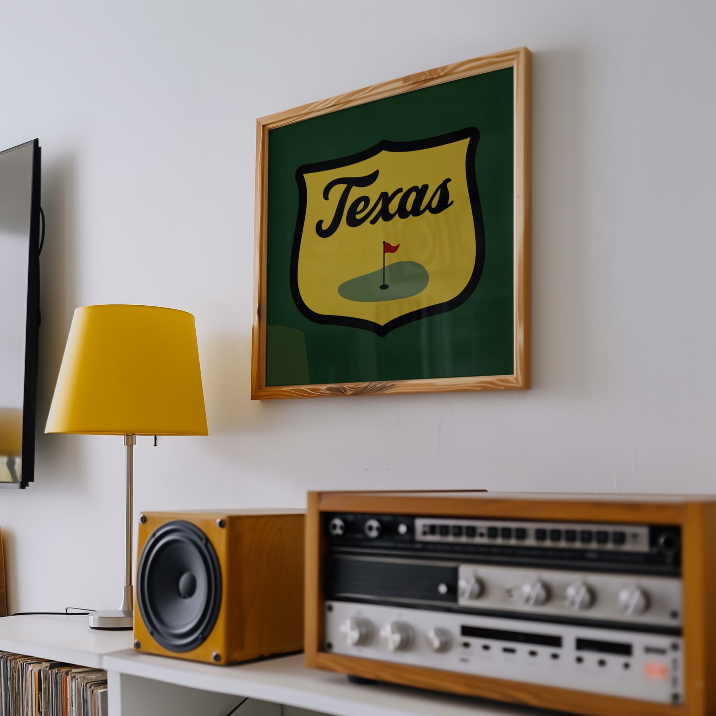 Texas Golf Shield Patch Art Print