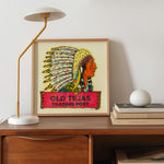 Tejas Trading Post Vintage Decal Art Print - Tejas Country Club