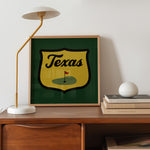 Texas Golf Shield Patch Art Print - Tejas Country Club