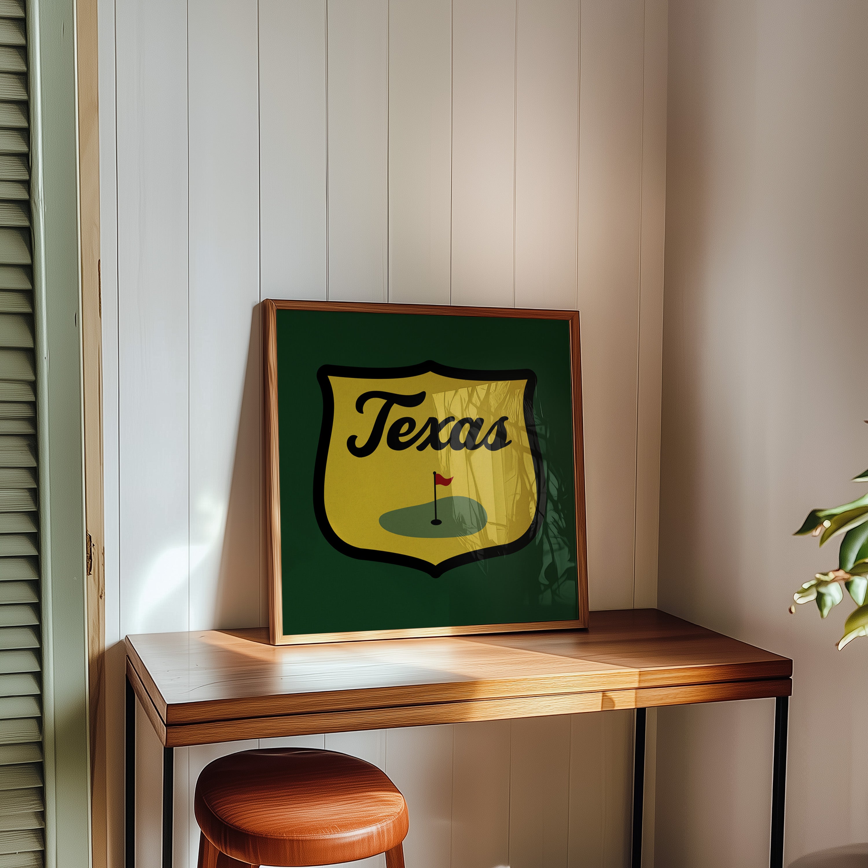 Texas Golf Shield Patch Art Print - Tejas Country Club