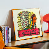 Tejas Trading Post Vintage Decal Art Print - Tejas Country Club