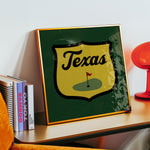Texas Golf Shield Patch Art Print - Tejas Country Club