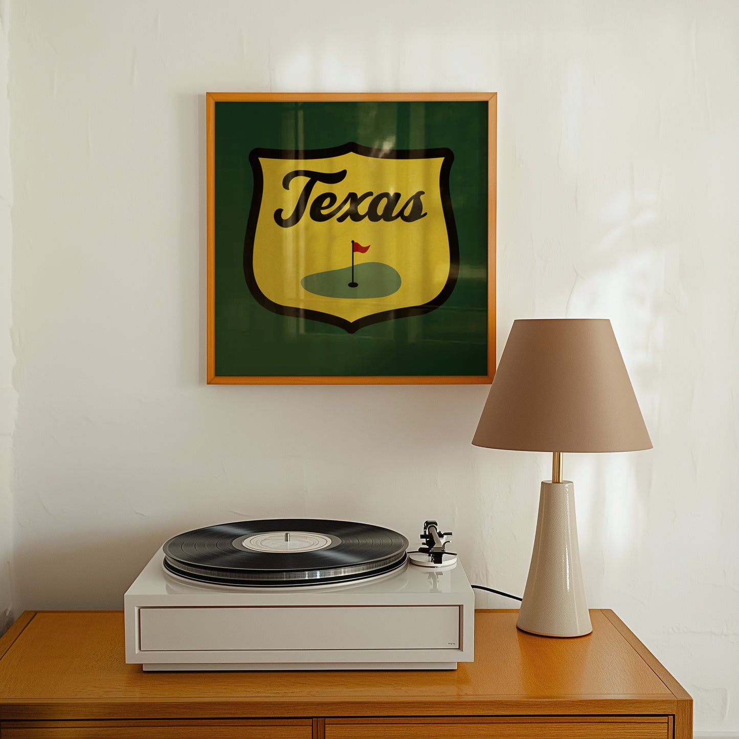 Texas Golf Shield Patch Art Print