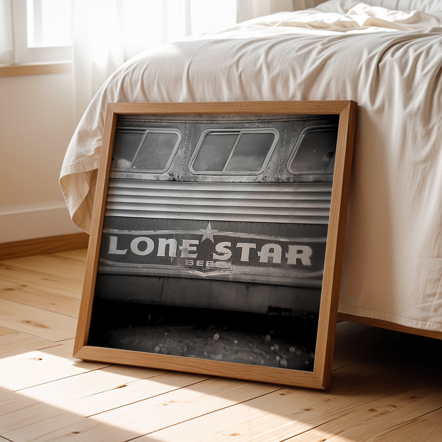 Lone Star Beer Bus Holga Photography Print - Tejas Country Club